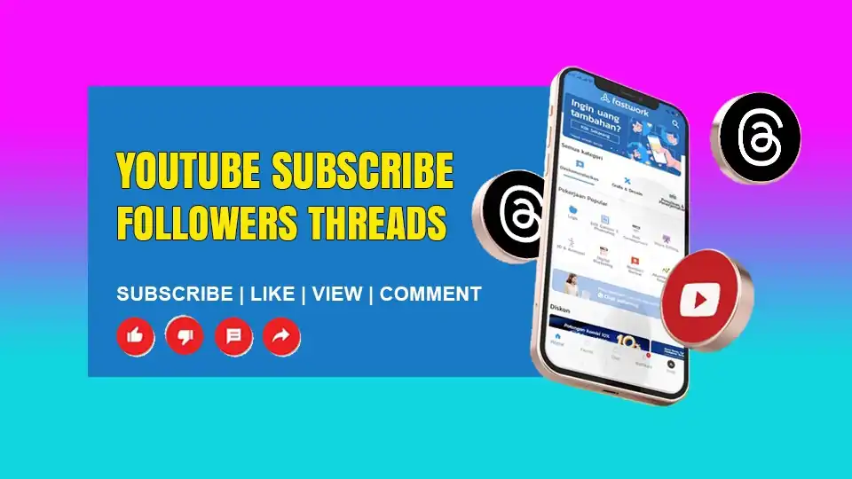 Jasa YOUTUBE SUBSCRIBE MURAH | FOLLOWERS THREADS | LIKE YOUTUBE - Tambah Followers, Profesional, Bergaransi