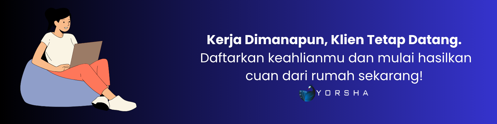 Freelancer bekerja di mana saja
